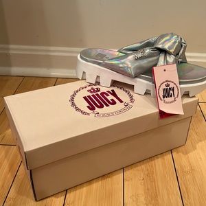 iridescent unicorn juicy couture sandals, brand new size 8.